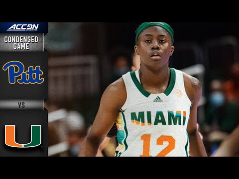 Acc Football Basketball 🏀 Pittsburgh vs. Miami Condensed Game | 2021-22 ACC Women’s Basketball