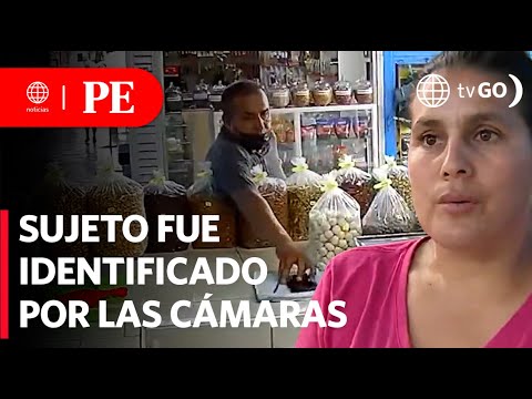 Ladrón roba celular en puesto de mercado | Primera Edición | Noticias Perú