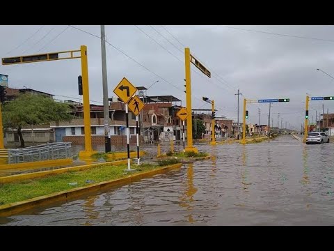 Piura: Intensas lluvias dejan calles inundadas y alarman a la población