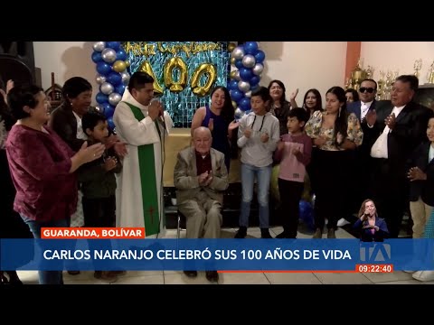 Carlos Naranjo es un guarandeño que cumplió 100 años