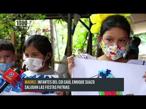 Infantes del CDI Saúl Suazo de Somoto saludan las fiestas patrias - Nicaragua