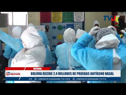 BOLIVIA RECIBE 2,4 MILLONES DE PRUEBAS ANTÍGENO NASAL