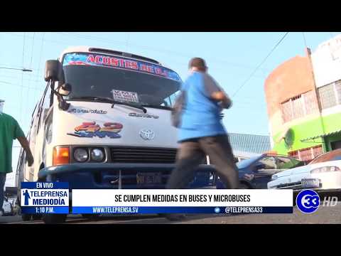 #Teleprensa33 | Se cumplen medidas en buses y microbuses