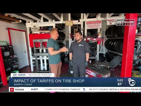 Tire shop sees surge in customers trying to avoid potential tariff price hikes