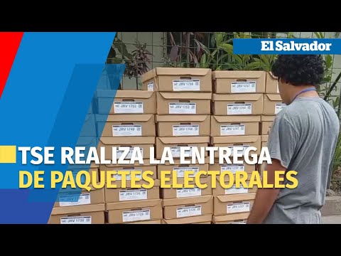 TSE realiza la entrega de paquetes electorales en San Salvador
