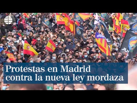 Protestas en Madrid contra la nueva ley mordaza