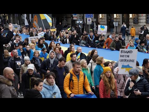 Ukrainians living in Hungary mark the second anniversary of the war in Ukraine