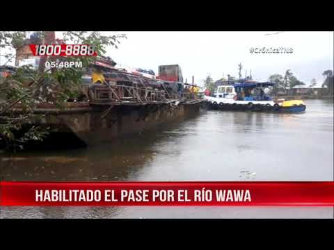 Se reactivo el paso en el rio Wawa, en la Región Autonoma de la Costa Caribe Norte – Nicaragua