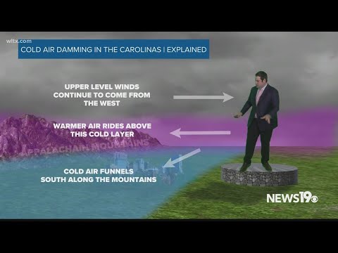 Why cold air damming occurs