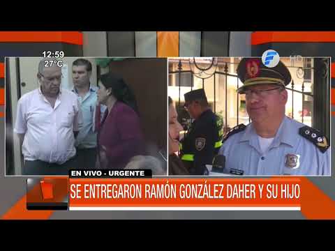Ramón González Daher y su hijo se entregan a la Policía Nacional