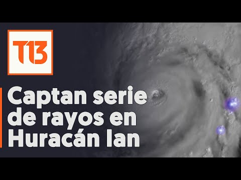 Satélite capta serie de rayos dentro del huracán Ian