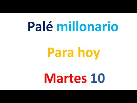 PALÉ MILLONARIO para hoy Martes 10 de septiembre, El campeón de los números