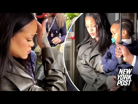 Rihanna brings kids RZA, 2, and Riot, 1, to court for their dad A$AP Rocky’s assault trial