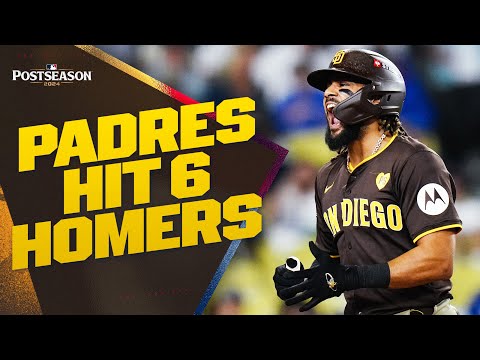 SIX HOMERS! (Padres tie single-game MLB postseason record) | Fernando Tatis Jr. hits 2 homers!