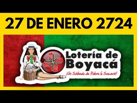 Resultados LOTERIA DE BOYACA Ultimo Sorteo Hoy 27 de ENERO de 2024 de HOY