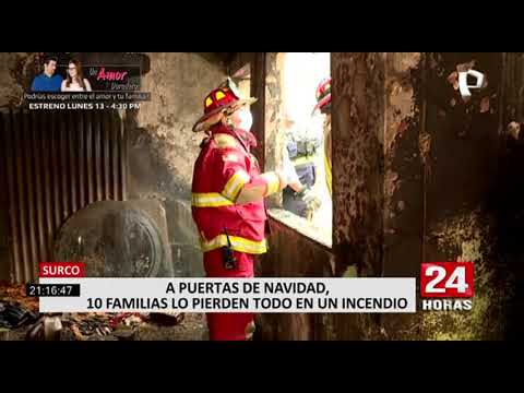 Surco: seis familias se quedaron sin vivienda tras incendio