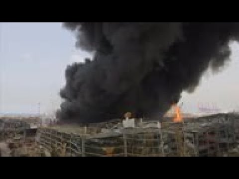 Smoke billows from huge fire at Beirut port