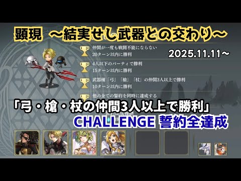 【アナザーエデン】 顕現結実 「弓・槍・杖の仲間3人以上で勝利」 セティー CHALLENGE 誓約全達成 【アナデン】