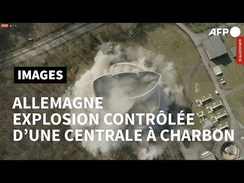 Allemagne: les images de l'explosion d'une ancienne centrale à charbon | AFP