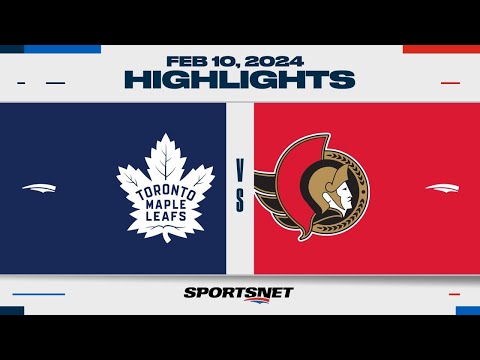 NHL Highlights | Maple Leafs vs. Senators - February 10, 2024