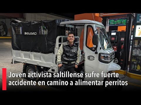 Joven activista sufre fuerte accidente en camino a alimentar perritos; pide ayuda