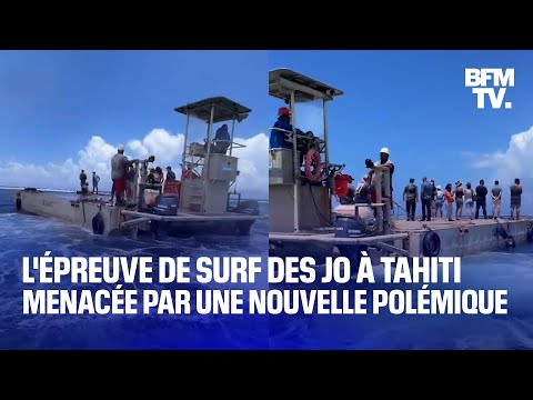 JO 2024: l'épreuve de surf à Tahiti menacée par une barge qui a provoqué l'arrêt des travaux