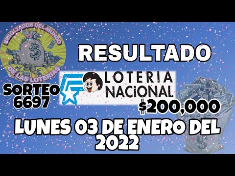 RESULTADO LOTERÍA NACIONAL SORTEO #6697 DEL LUNES 03 DE ENERO DEL 2022 /LOTERÍA DE ECUADOR/