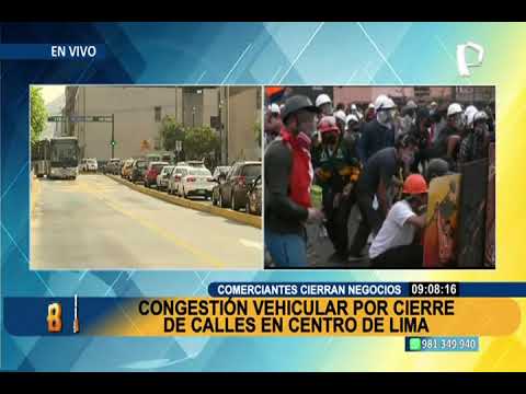 Calles del Centro de Lima lucen con rejas: se reporta gran congestión vehicular en alrededores
