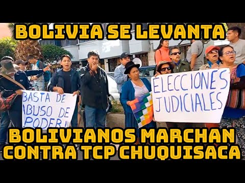 SECTORES SOCIALES BOLIVIA SE MOVILIZAN EN SUCRE EXIGEN CIERRE DEL TCP Y RECHAZO LUCHO ARCE
