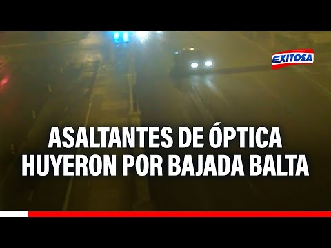 Miraflores: Asaltantes de óptica huyeron por la bajada Balta