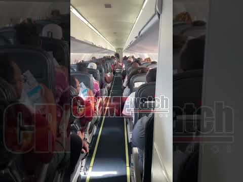 Passengers and Crew Members onboard a Caribbean Airlines flight are sweating due to NO AC