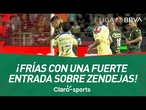 ¡Frías con una fuerte entrada sobre Zendejas! | León 0-0 América | Jornada 6 Clausura 2024 Liga MX