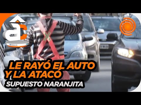 Denuncia que un FALSO NARANJITA le robó el celular, la golpeó y le rayó el auto