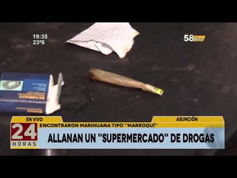 Allanan un supermercado de drogas en Asunción