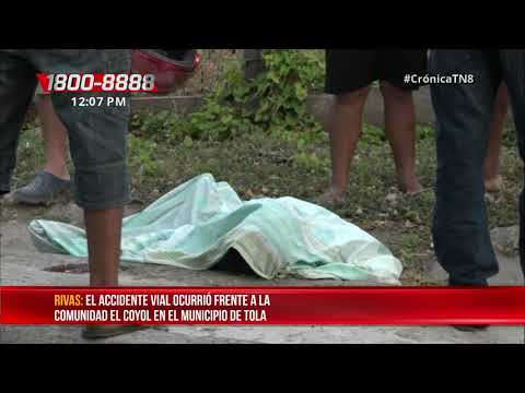 Motociclista pierde la vida al chocar con carreta en Tola, Rivas - Nicaragua