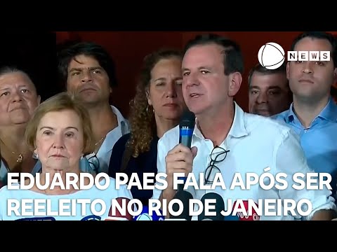 Eduardo Paes fala após ser reeleito prefeito do Rio de Janeiro