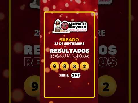 RESULTADO DE LA LOTERIA de BOYACA del 28 de septiembre DE 2024 #Shorts #Loteria