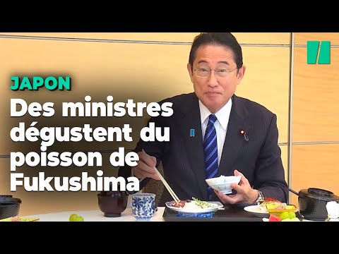 Pour rassurer, le Premier ministre japonais s’affiche dégustant du délicieux poisson de Fukushima