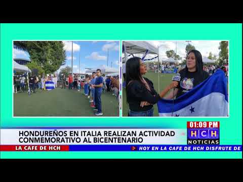 Hondureños celebran el bicentenario de la patria en Roma, Italia