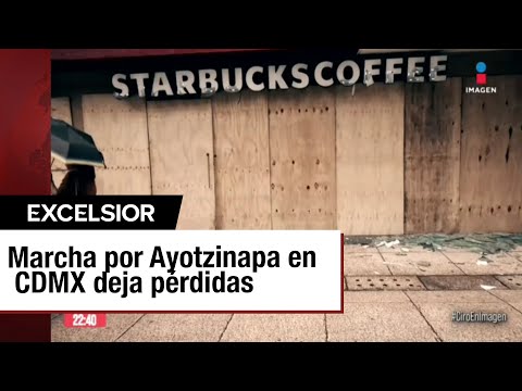 Daños a negocios ascienden a 34 mdp por bloque negro en marcha Ayotzinapa