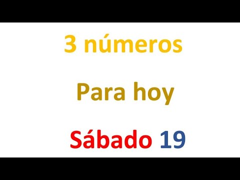 3 números para el Sábado 19 de Octubre, El campeón de los números