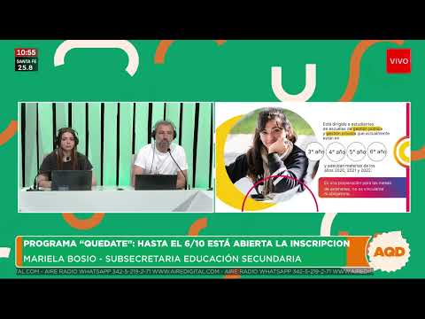 Mariela Bosio, subsecretaria de Educación de Santa Fe, sobre programas para terminar la secundaria