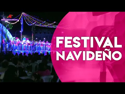 Celebración de festival navideño de luces, música y danza en Chichigalpa, Chinandega