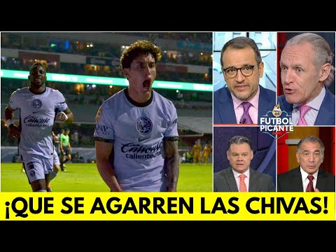 AMÉRICA LE GANÓ 'CAMINANDO' 2-0 a TIGRES y llega ENRACHADO a los CLÁSICOS vs CHIVAS | Futbol Picante