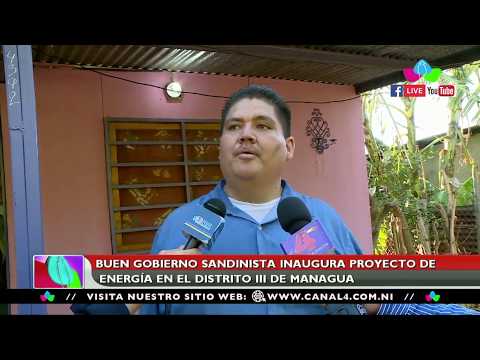 Gobierno Sandinista inaugura proyecto de energía en el Distrito III de Managua