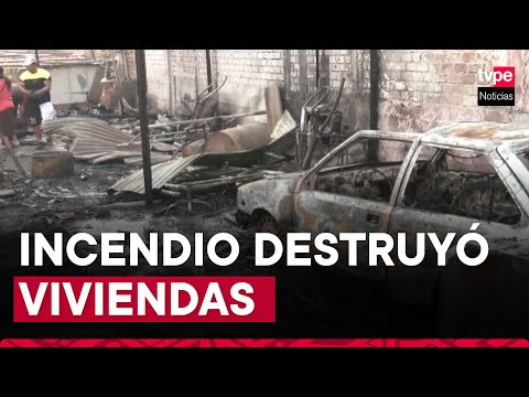 VES: incendio en taller de muebles se propaga y destruye varias viviendas