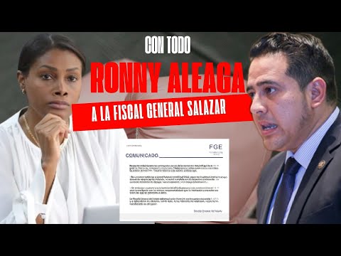 Ronny Aleaga, contesta el comunicado que hace la fiscal General Diana Salazar y la tila de mentirosa