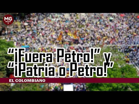 FUERA PETRO Y PATRIA O PETRO  Arrancó multitudinaria marcha de la oposición en Medellín