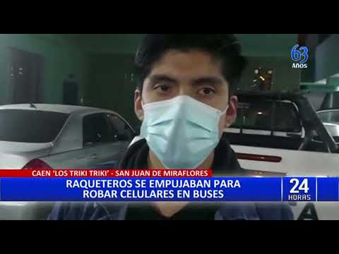 SJM: capturan a ladrones que robaban celulares en los buses de Lima Sur