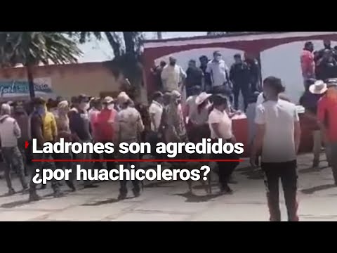 #Hidalgo | Golpean y exhiben a tres presuntos ladrones; agresores eran huachicoleros